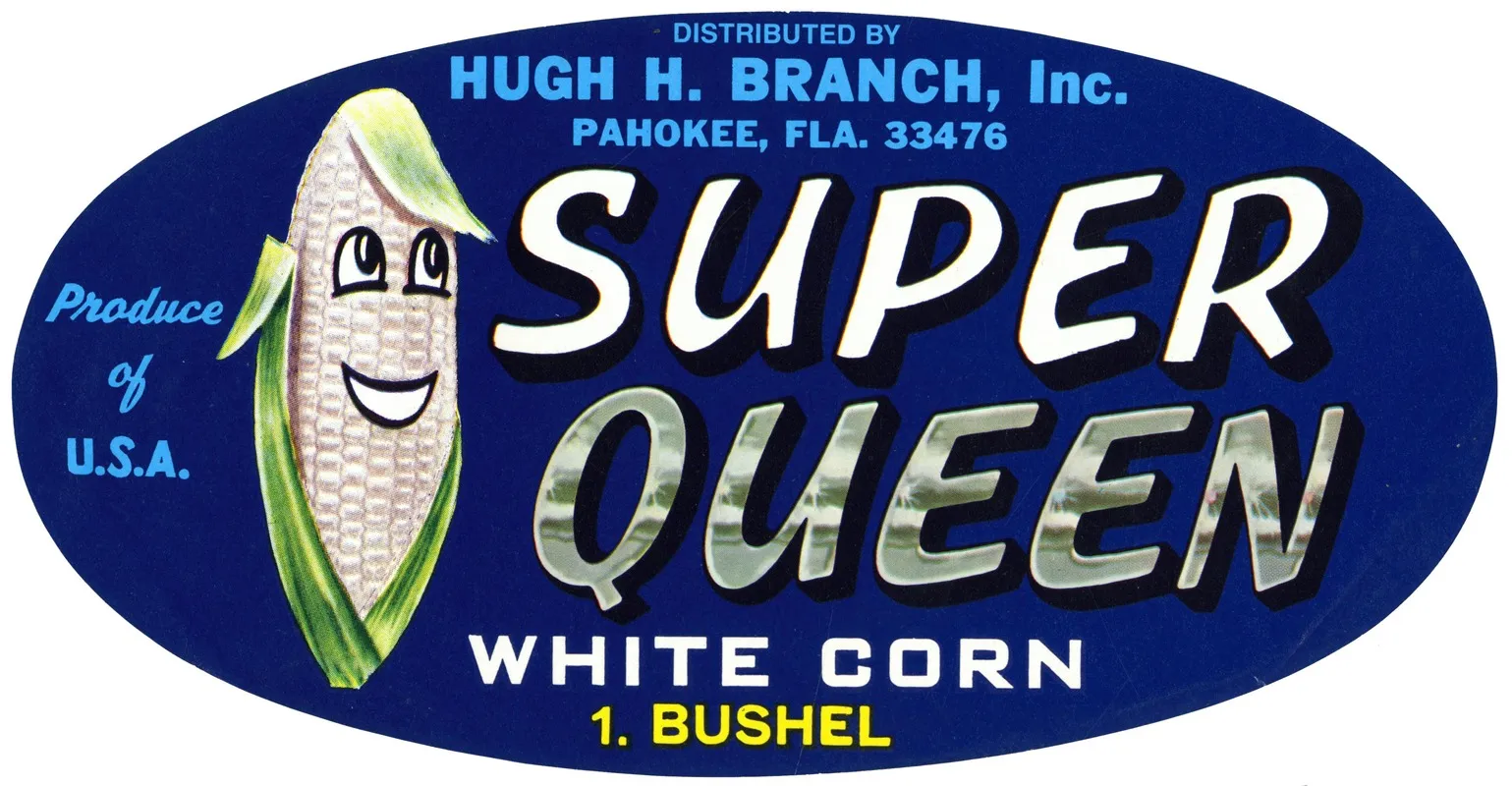 Super Queen White Corn Label