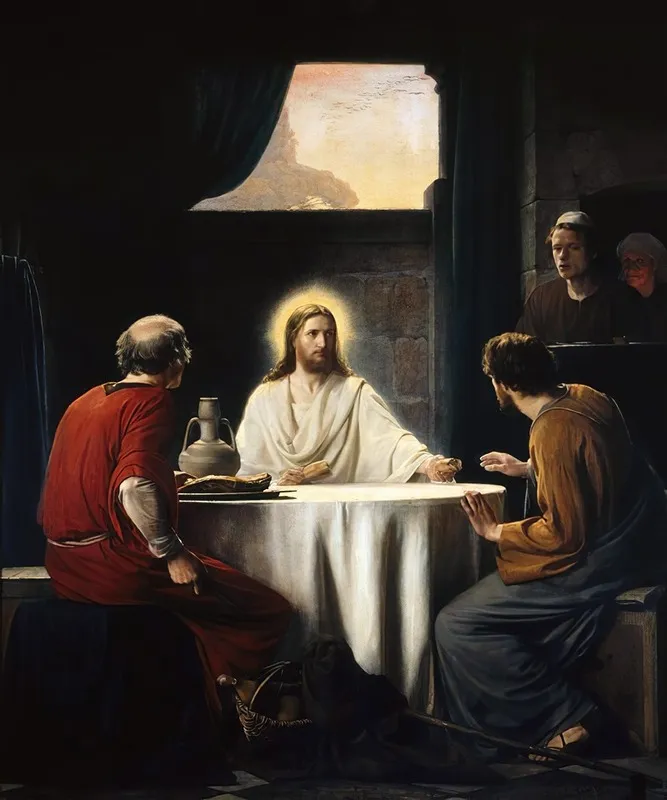 Supper At Emaus Wall Art by Carl Bloch - High-Resolution Digital Print