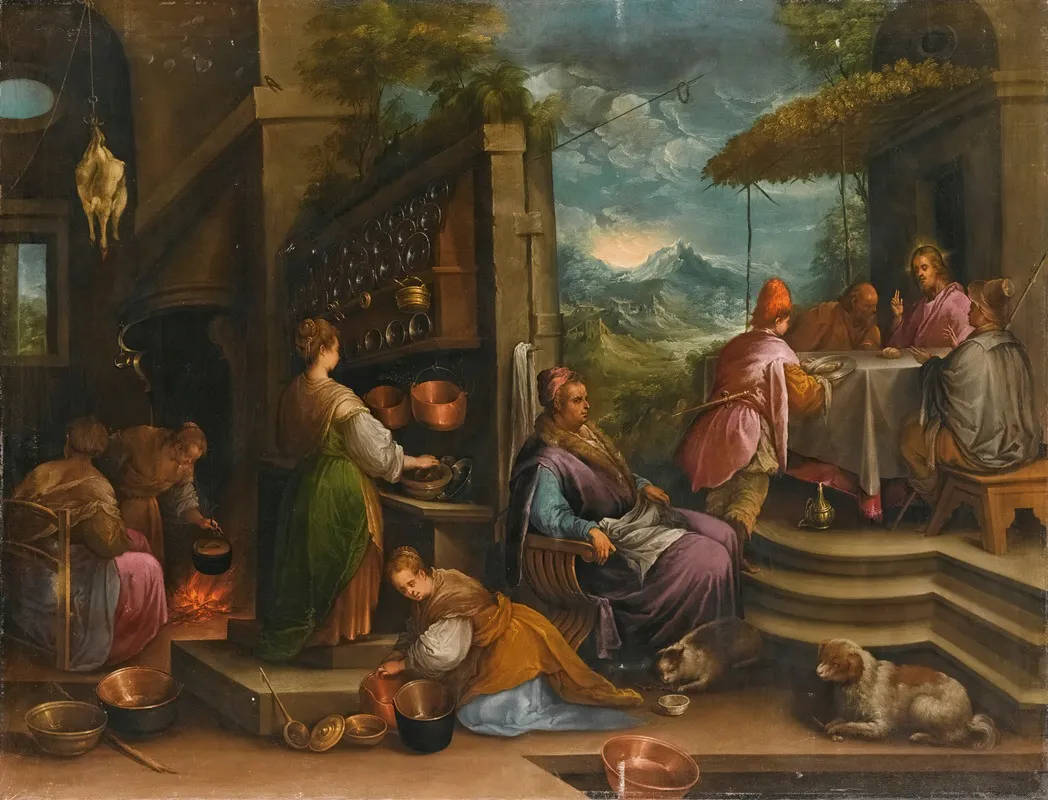 Supper At Emmaus 4 Wall Art by Follower of Jacopo da Ponte - High-Resolution Digital Print