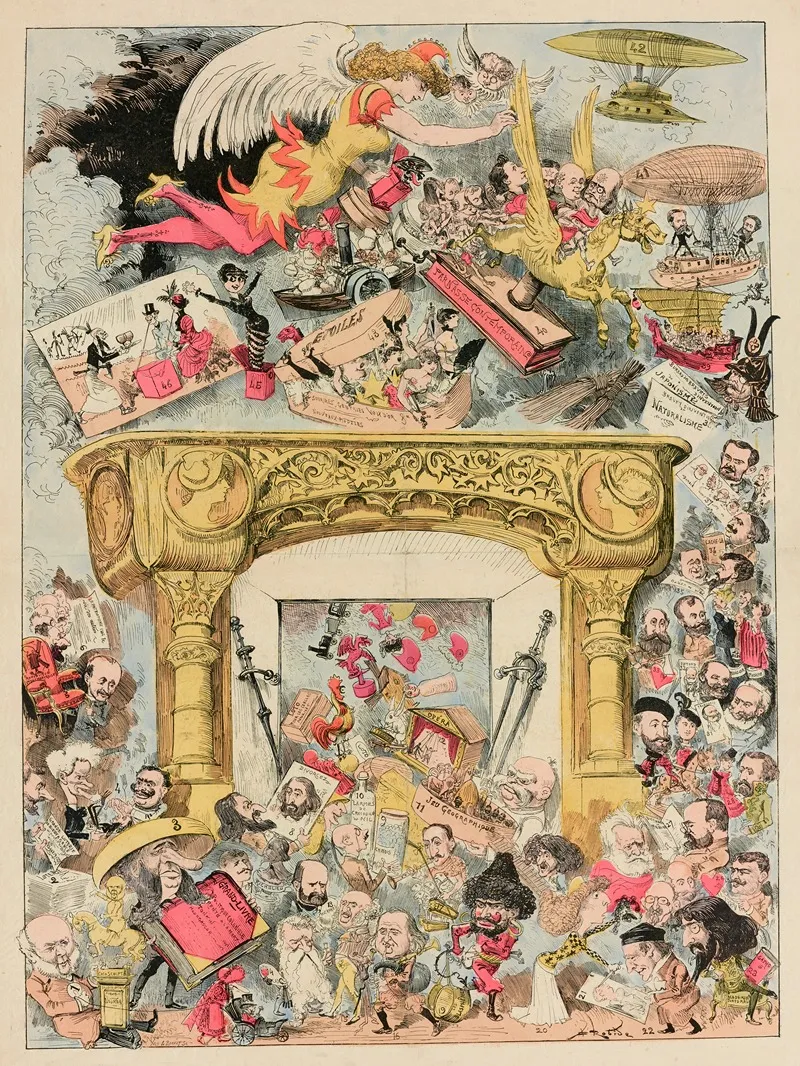 Supplement Pour La Caricature N 261 27 Decembre 1884 Wall Art by Albert Robida - High-Resolution Digital Print