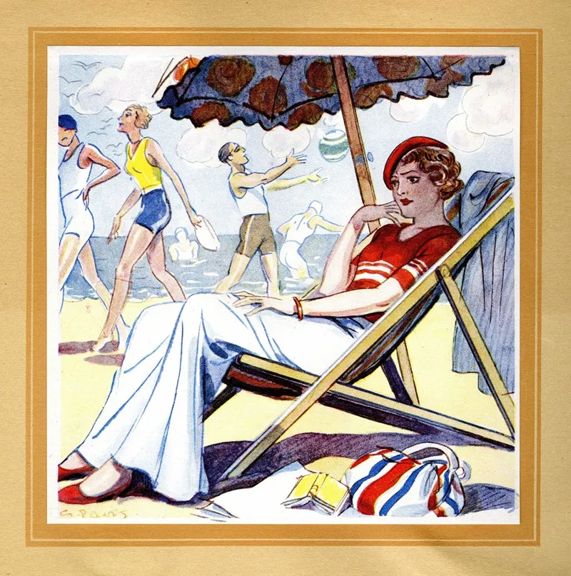 Sur La Plage 3 Wall Art by Georges Alfred Pavis - High-Resolution Digital Print