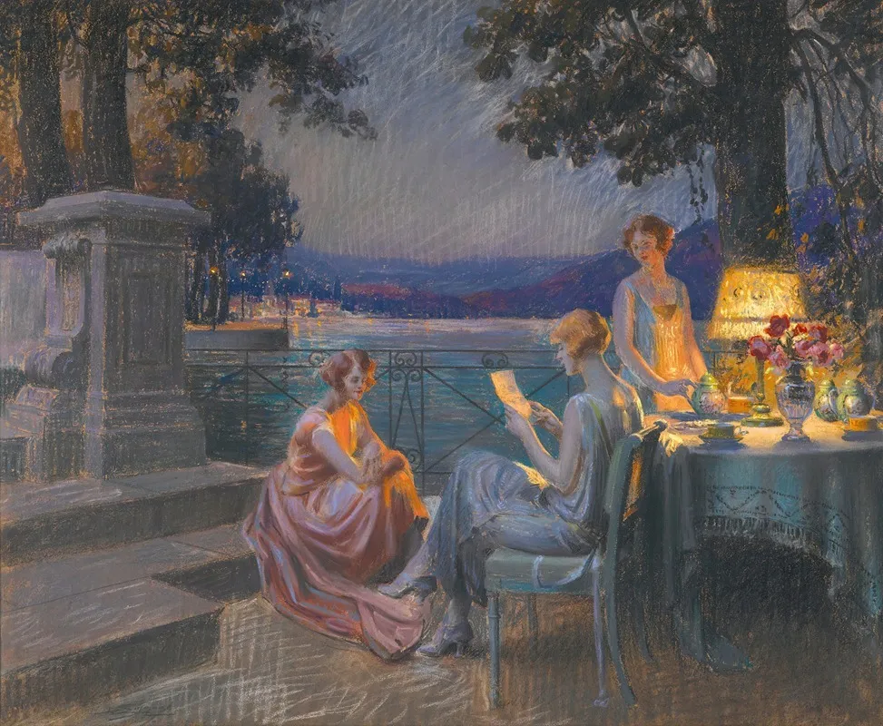 Sur La Terrasse Wall Art by Delphin Enjolras - High-Resolution Digital Print