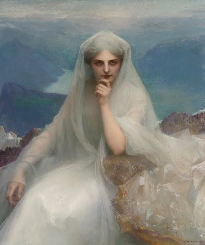 Sur Les Cimes On The Summit Wall Art by Pascal-Adolphe-Jean Dagnan-Bouveret - High-Resolution Digital Print