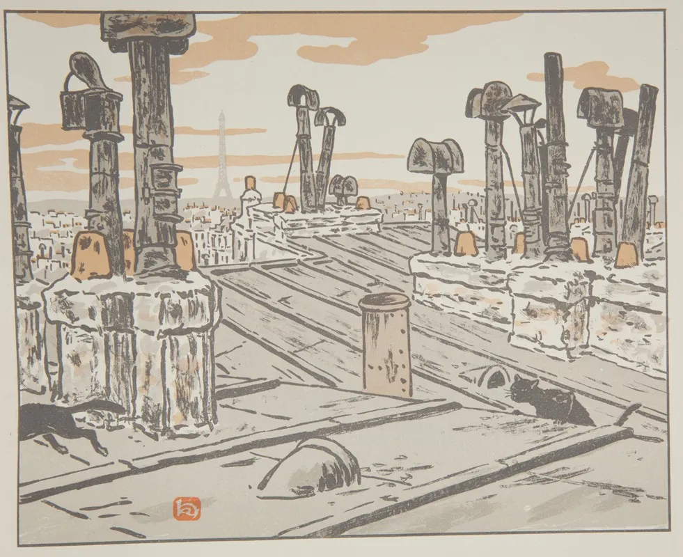 Sur Les Toits Wall Art by Henri Rivière - High-Resolution Digital Print