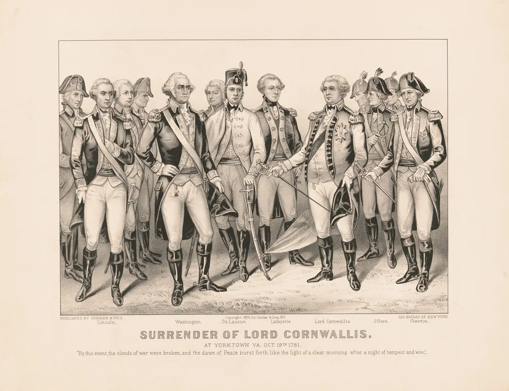 Surrender Of Lord Cornwallis At Yorktown Va Oct 19th 1781