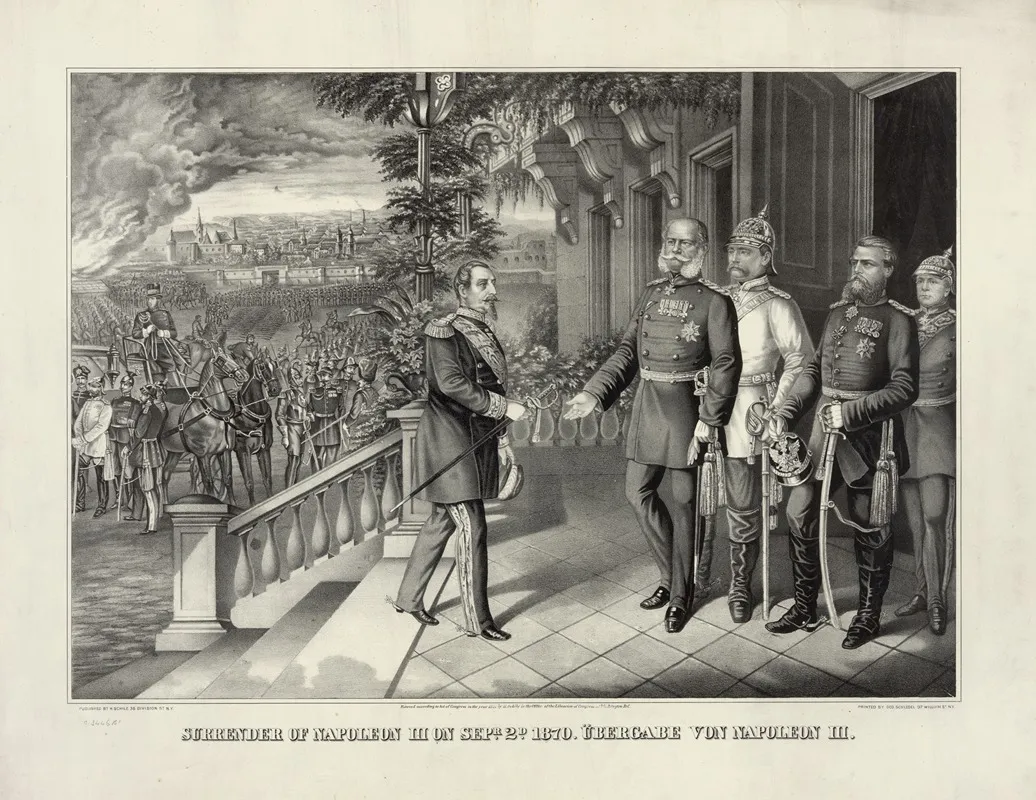 Surrender Of Napoleon Iii On Sepr 2d 1870 Ubergabe Von Napoleon Iii Wall Art by Henry Jerome Schile - High-Resolution Digital Print