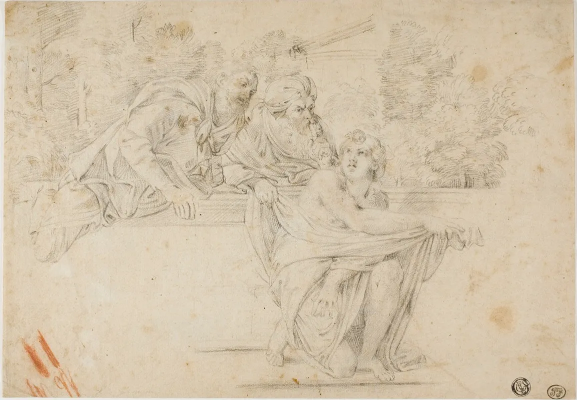 Susanna And The Elders 20 Wall Art by After Annibale Carracci - High-Resolution Digital Print