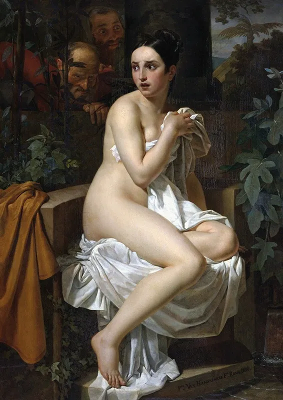 Susanna And The Elders 4 Wall Art by Pieter van Hanselaere - High-Resolution Digital Print