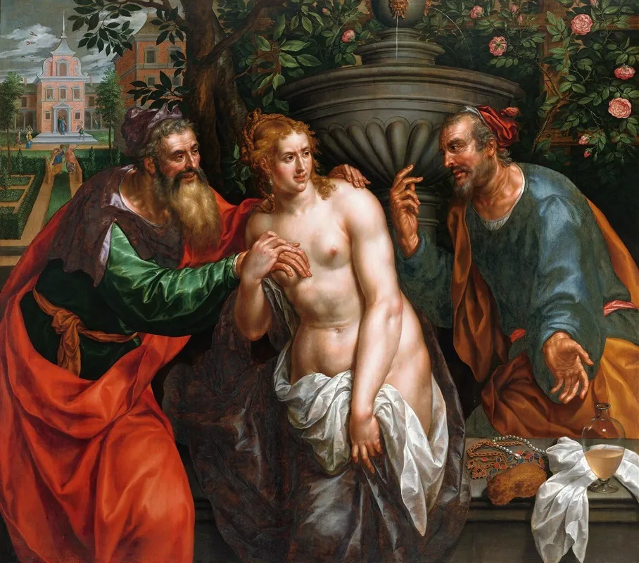 Susanna And The Elders Wall Art by Hendrik de Clerck - High-Resolution Digital Print