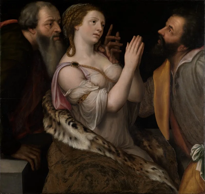 Susanna Und Die Beiden Alten 5 Wall Art by Michiel Coxie - High-Resolution Digital Print