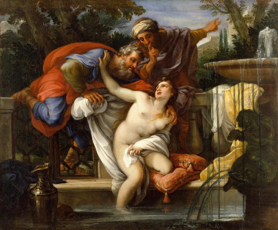 Susannah And The Elders 5 Wall Art by Giuseppe Bartolomeo Chiari - High-Resolution Digital Print