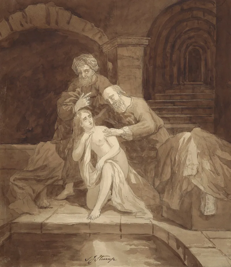 Susannah And The Elders 7 Wall Art by Samuel John Stump - High-Resolution Digital Print