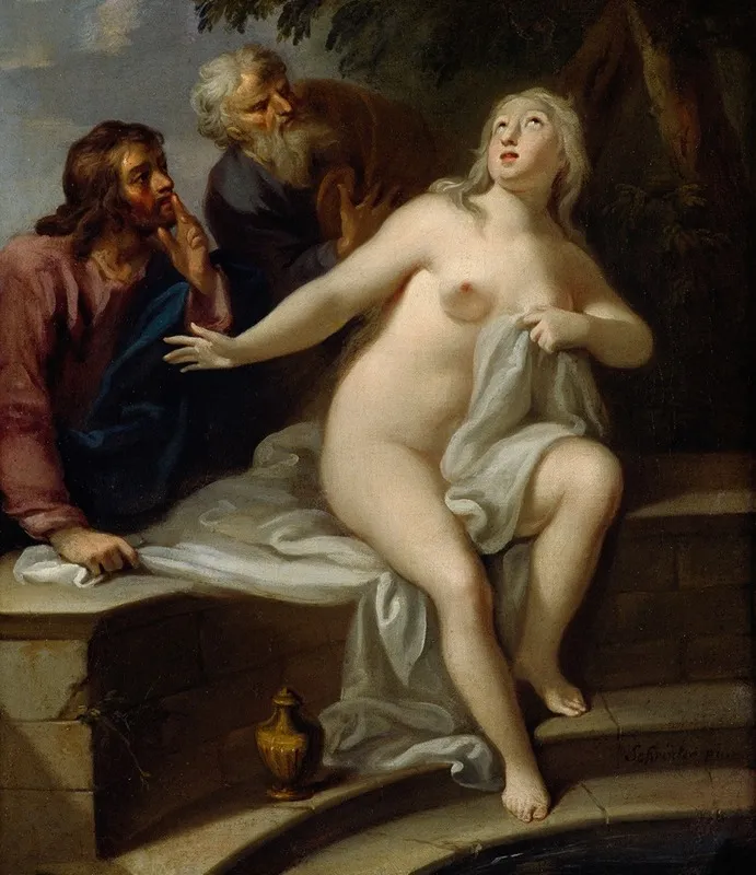 Susannah In The Bath Wall Art by Georg Engelhard Schröder - High-Resolution Digital Print