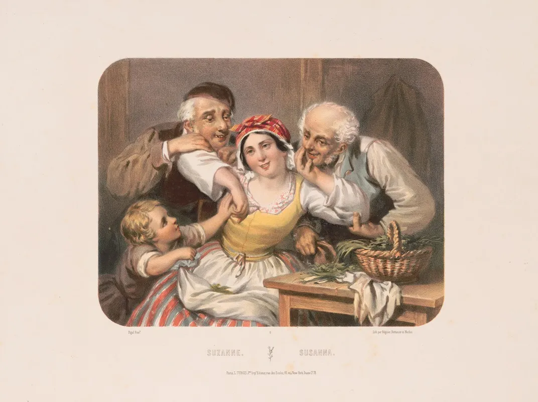 Suzanne Suzanna Wall Art by Edmé Jean Pigal - High-Resolution Digital Print