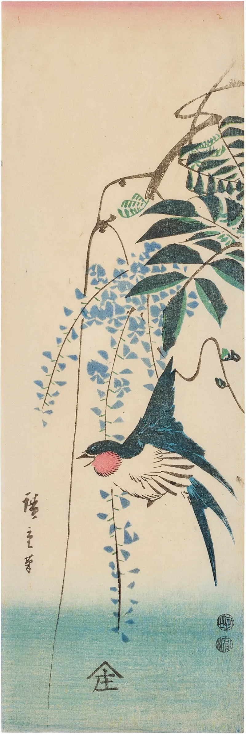Swallow And Wisteria