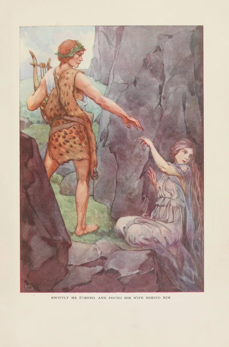 Swiftly He Turned And Found His Wife Behind Him Wall Art by Helen Stratton - High-Resolution Digital Print