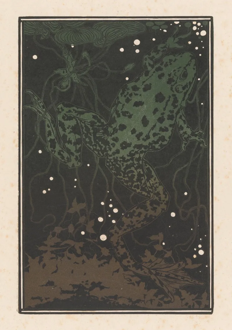 Swimming Frog 2 Wall Art by Julie de Graag - High-Resolution Digital Print