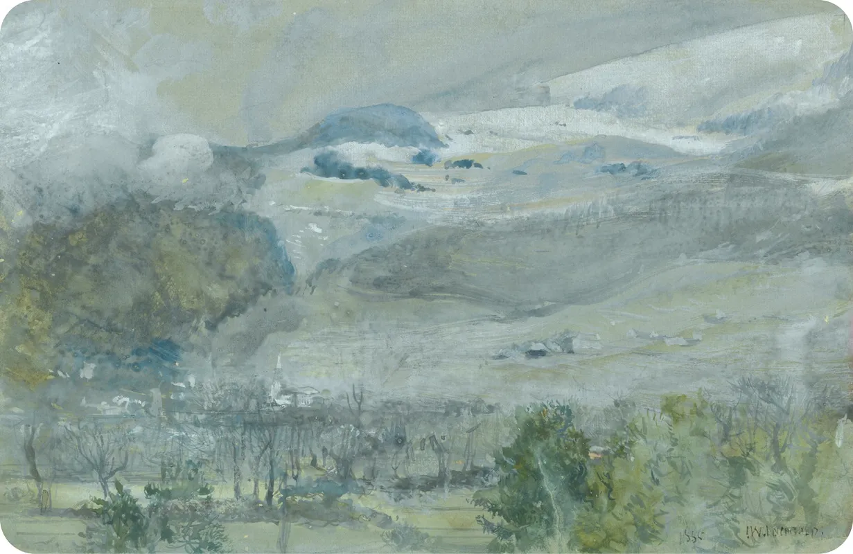 Swiss Valley Landscape Wall Art by John William Inchbold - High-Resolution Digital Print