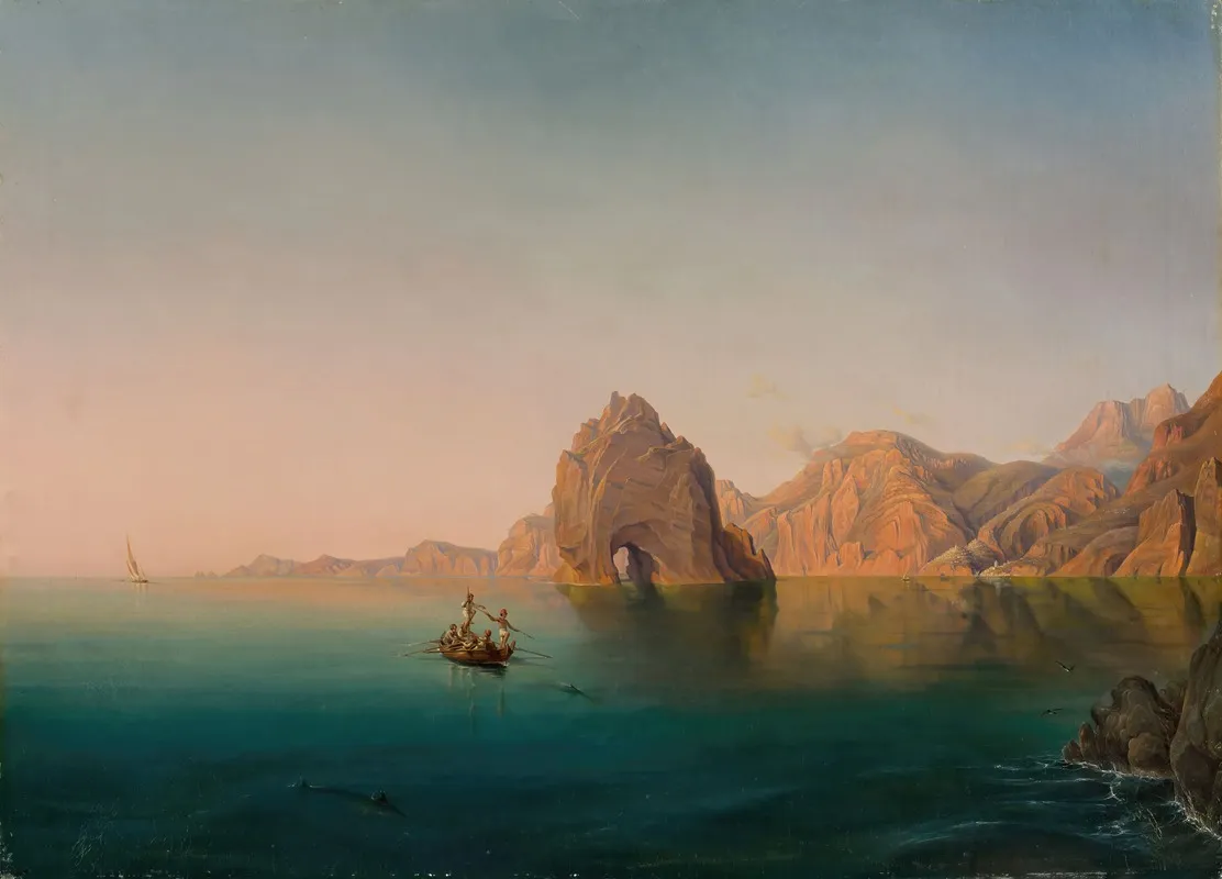 Swordfish Fishing Off Capri Wall Art by Christian Frederik Ferdinand Thøming - High-Resolution Digital Print