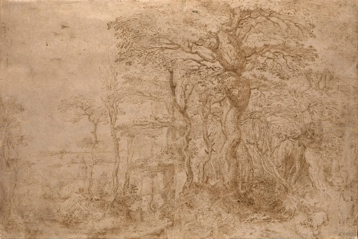 Sylvan Landscape With Five Bears