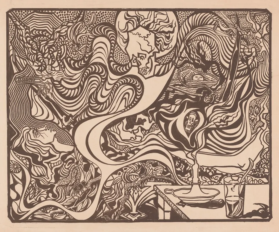 Symbolic Hallucinatory Scene Wall Art by P.C. Hamburg - High-Resolution Digital Print