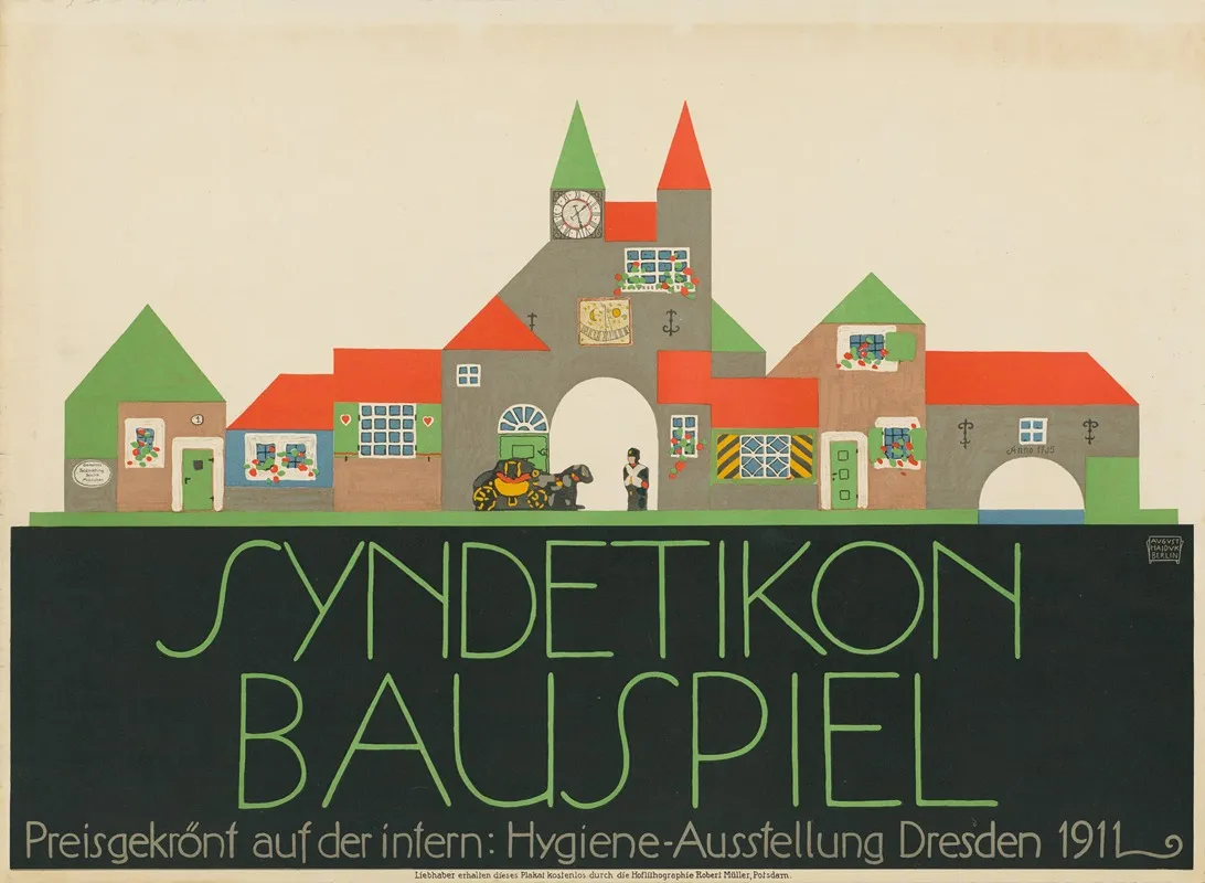 Syndetikon Bauspiel Wall Art by August Hajduk - High-Resolution Digital Print