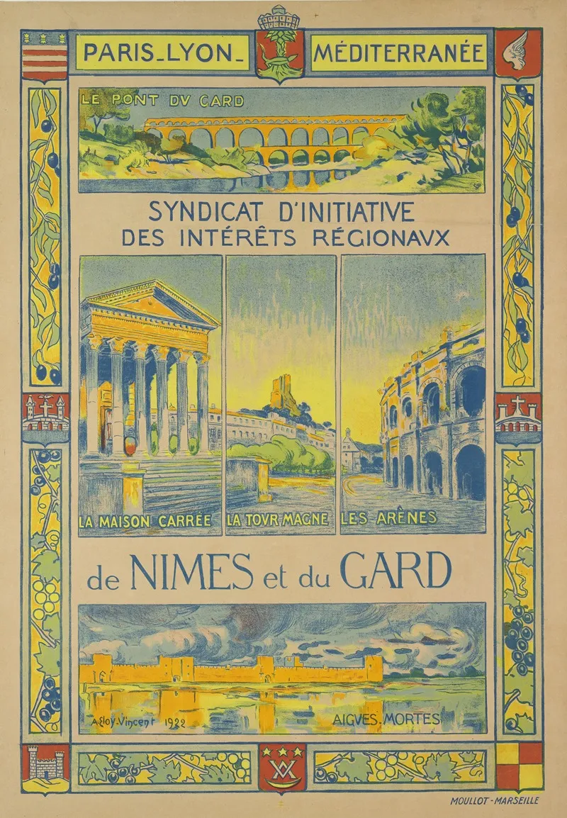 Syndicat Dinitiative Des Interets Regionaux De Nimes Sic Et Du Gard Wall Art by Albert Eloy-Vincent - High-Resolution Digital Print
