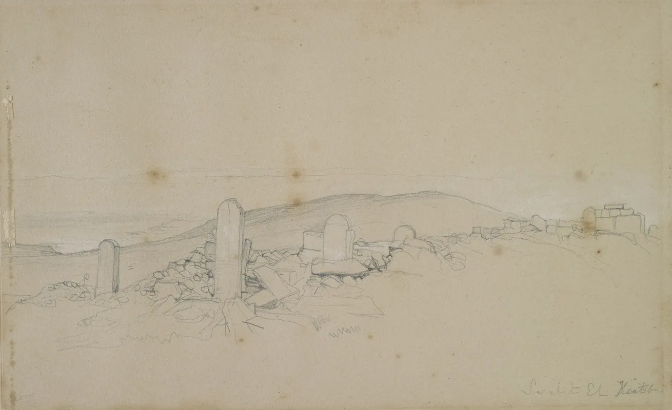 Syrian Sketch Mount Sinai Wall Art by John Frederick Lewis - High-Resolution Digital Print