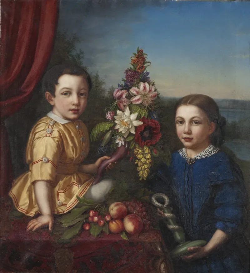 Syskonen Henrietta Fredrika Von Arbin 1852 1880 Och Axel Otto Fredrik Von Arbin 1853 1906 Wall Art by Sofia Adlersparre - High-Resolution Digital Print