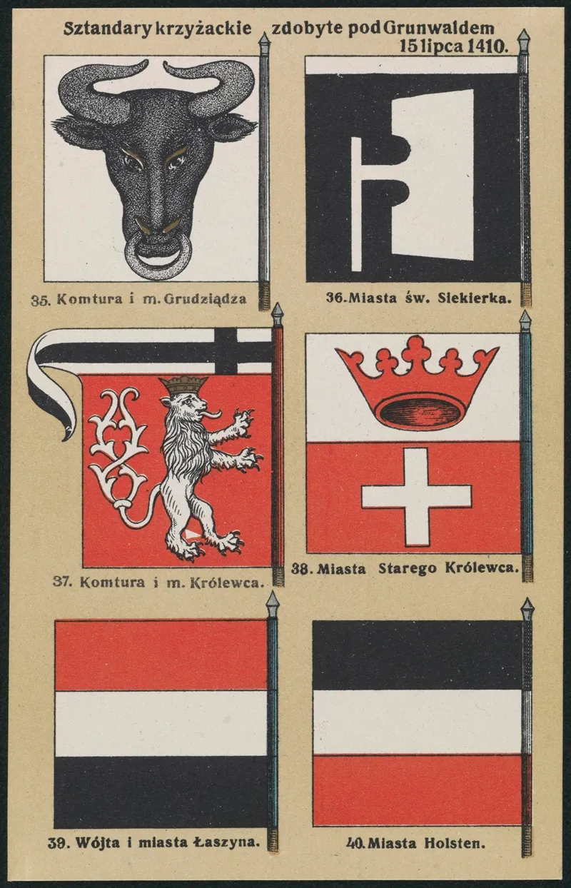 Sztandary Krzyzackie Zdobyte Pod Grunwaldem 15 Lipca 1410 3 Wall Art by S. W. Niemojowski - High-Resolution Digital Print