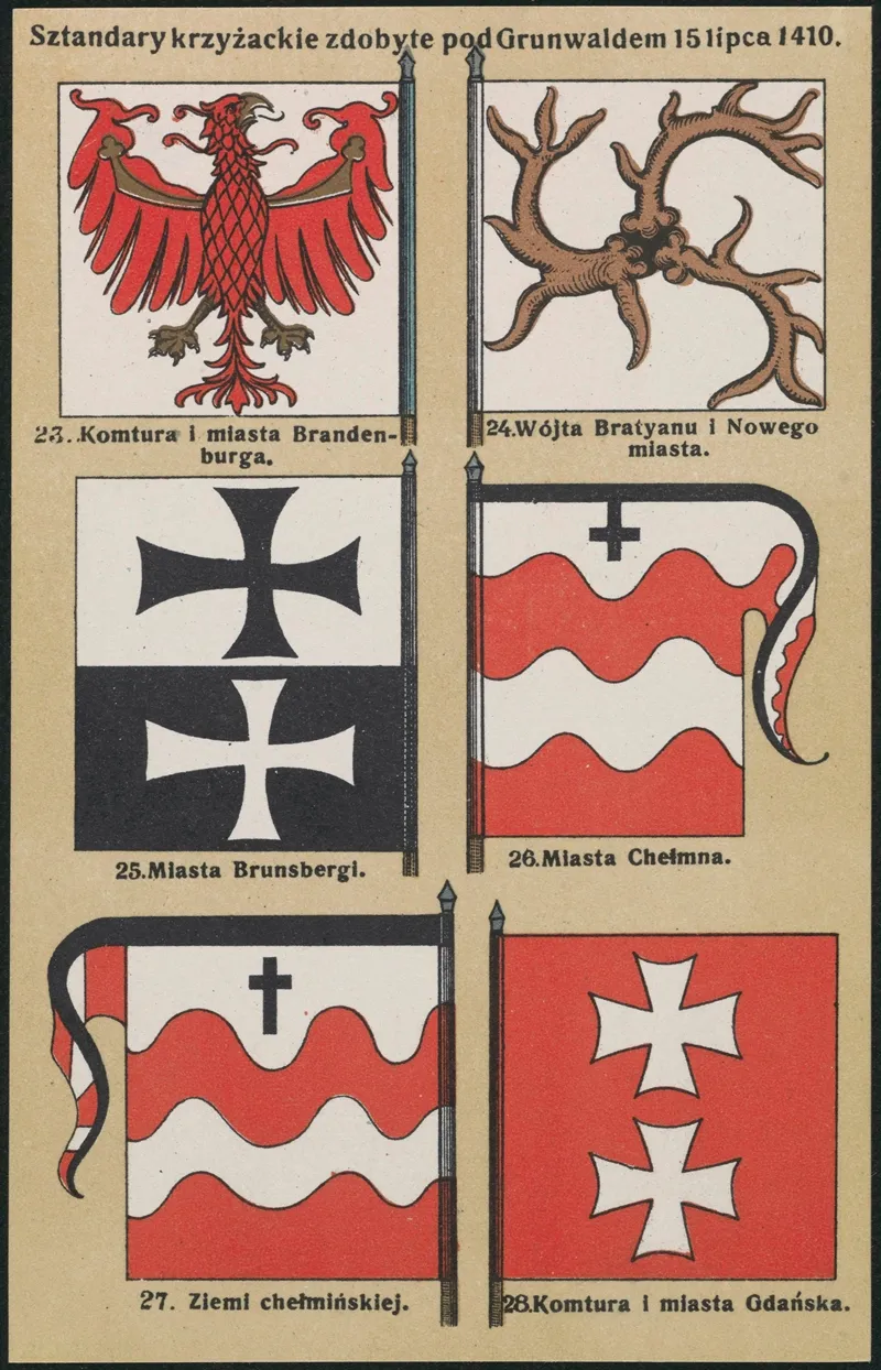 Sztandary Krzyzackie Zdobyte Pod Grunwaldem 15 Lipca 1410 4 Wall Art by S. W. Niemojowski - High-Resolution Digital Print
