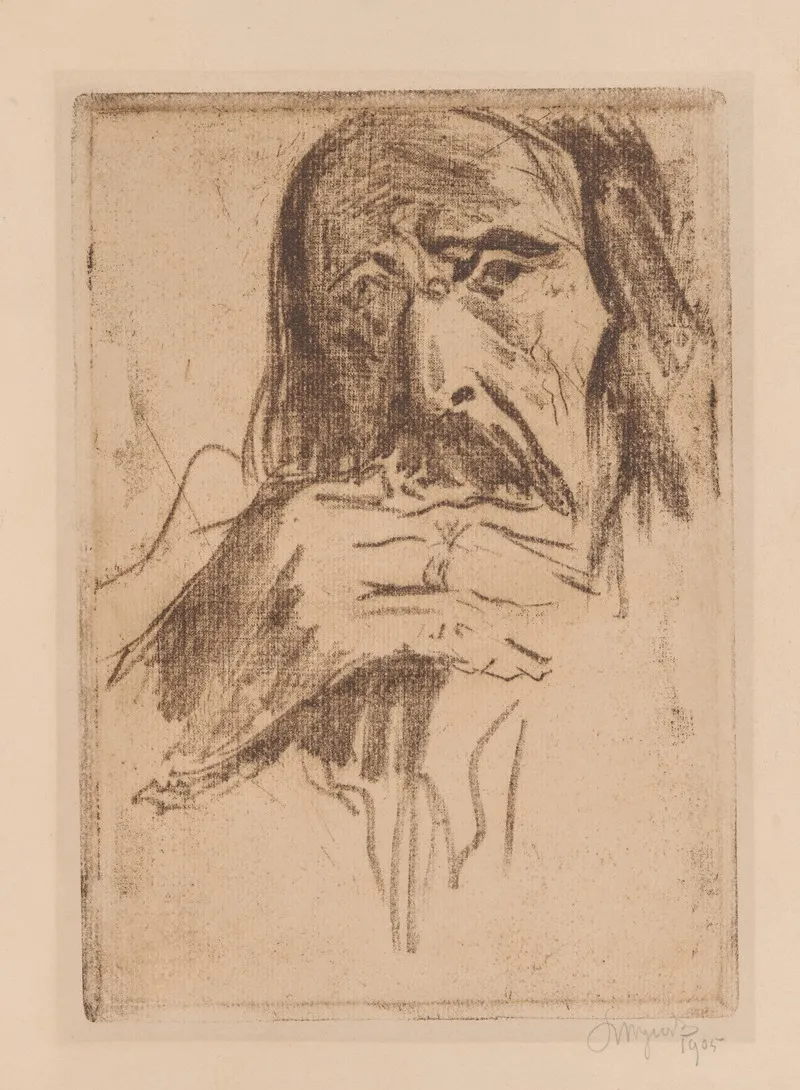 Szymon Tatar Bust Of A Highlander With His Right Hand At His Mouth