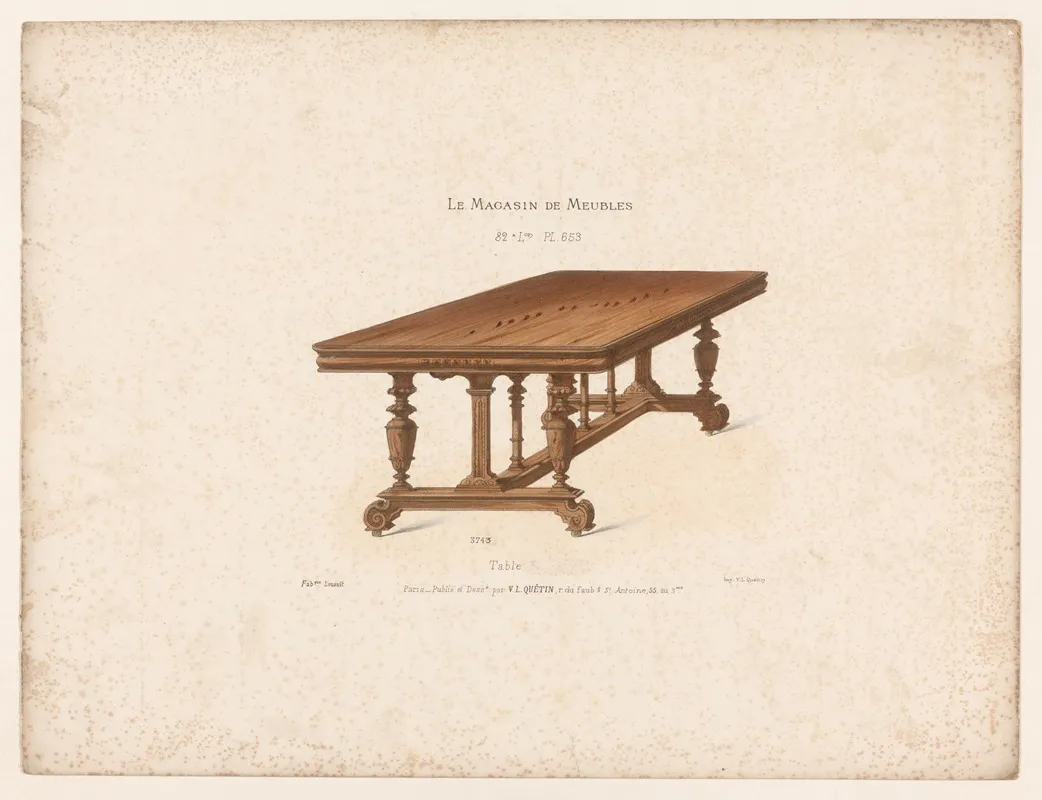 Table 50 Wall Art by Victor Léon Michel Quétin - High-Resolution Digital Print