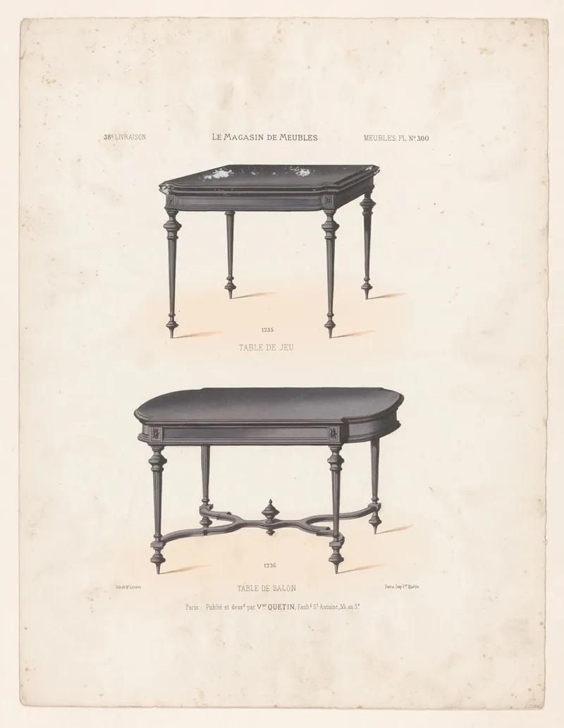 Table De Salon Wall Art by Victor Léon Michel Quétin - High-Resolution Digital Print