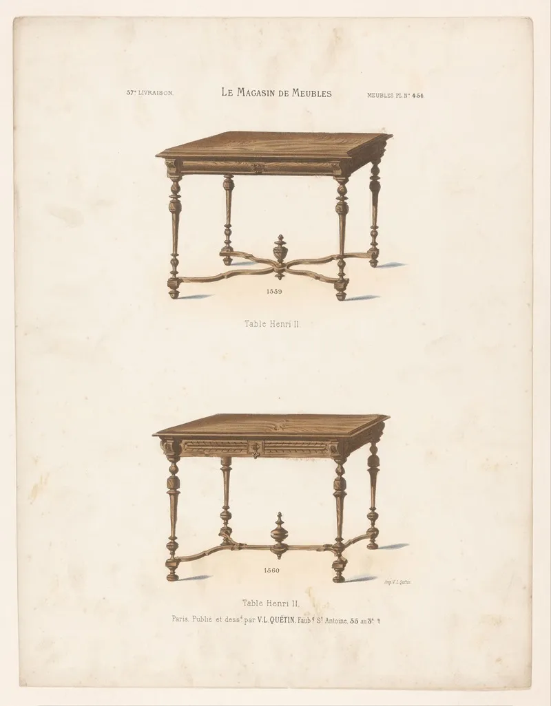 Table Henri Ii Wall Art by Victor Léon Michel Quétin - High-Resolution Digital Print