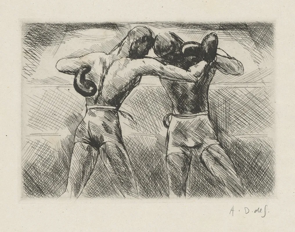 Tableau De La Boxe Illustre De 29 Gravures A Leau Forte Pl 12