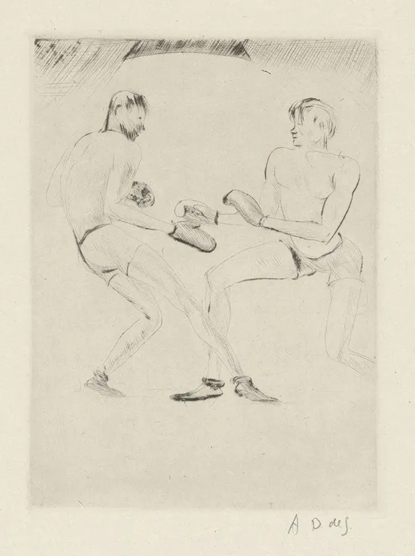 Tableau De La Boxe Illustre De 29 Gravures A Leau Forte Pl 14