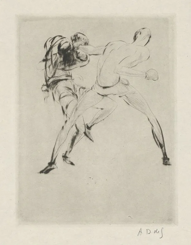 Tableau De La Boxe Illustre De 29 Gravures A Leau Forte Pl 1