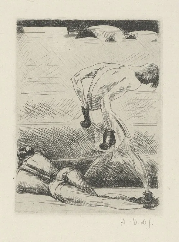 Tableau De La Boxe Illustre De 29 Gravures A Leau Forte Pl 47