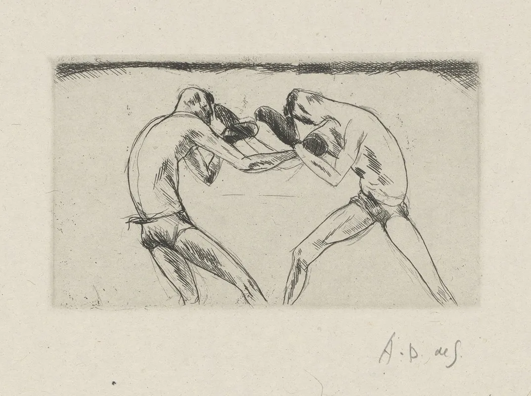 Tableau De La Boxe Illustre De 29 Gravures A Leau Forte Pl 55