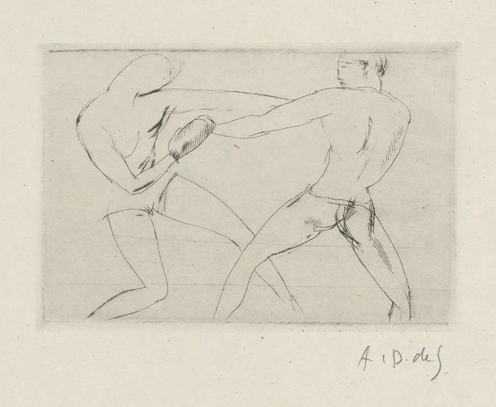 Tableau De La Boxe Illustre De 29 Gravures A Leau Forte Pl 6