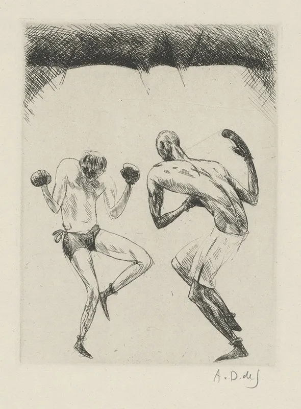 Tableau De La Boxe Illustre De 29 Gravures A Leau Forte Pl 8