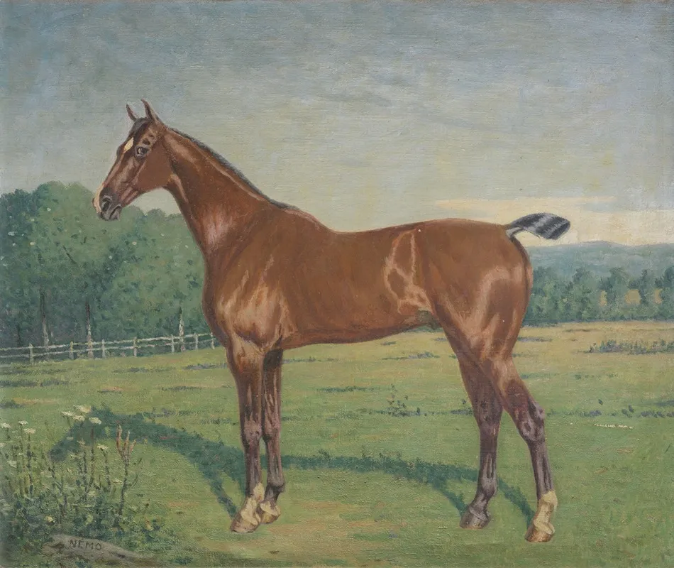 Tableau Representant Un Cheval Wall Art by Paul Lemore - High-Resolution Digital Print