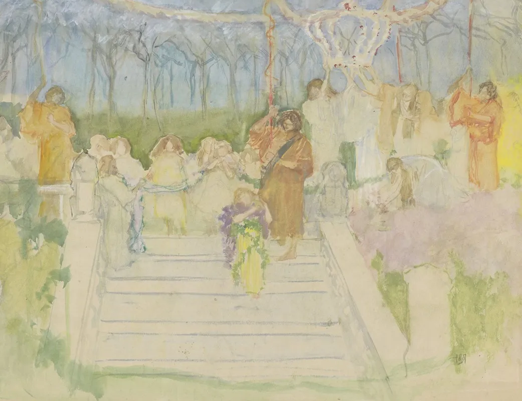 Tableau Vivant Ter Gelegenheid Van Het Huwelijk Van Koningin Wilhelmina In 1901