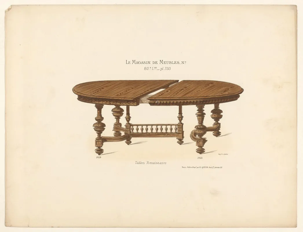 Tables Renaissance Wall Art by Victor Léon Michel Quétin - High-Resolution Digital Print
