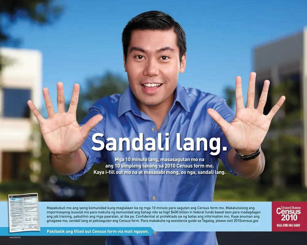 Tagalog Action Poster by Bureau of the Census - High-Resolution Digital Print