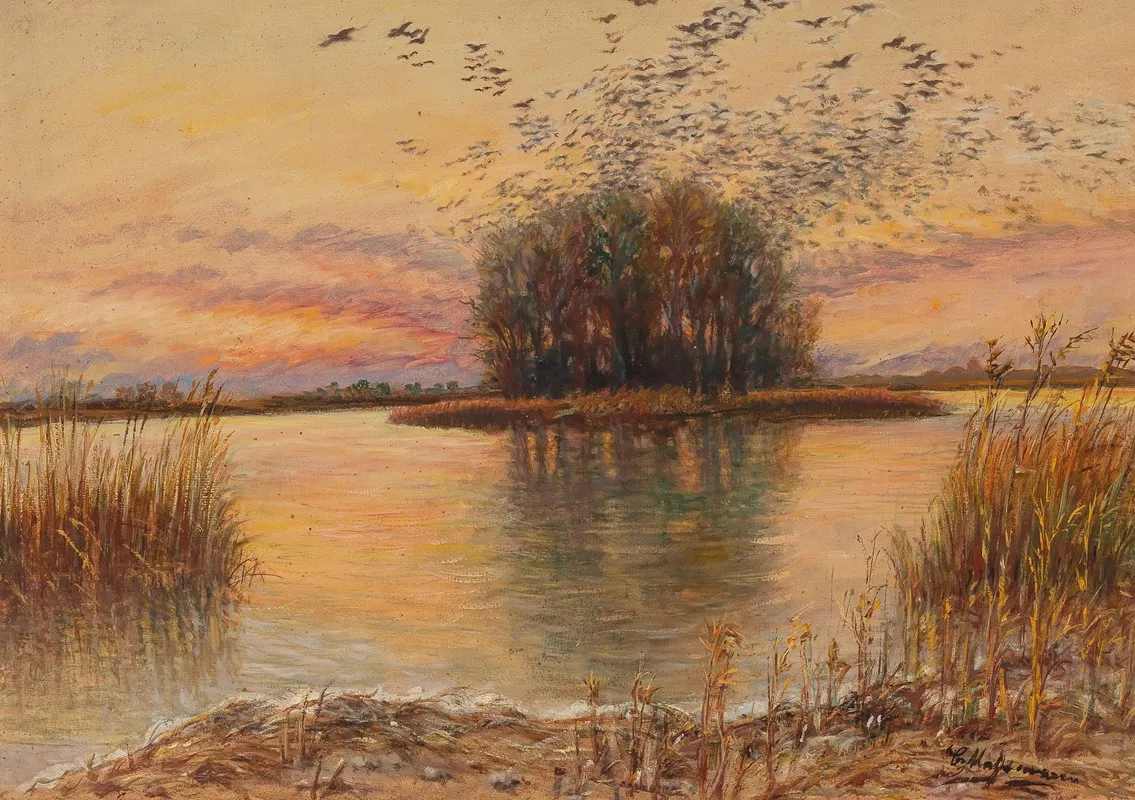 Tageserwachen Prater Heustadlwasser Wall Art by Carl Massmann - High-Resolution Digital Print