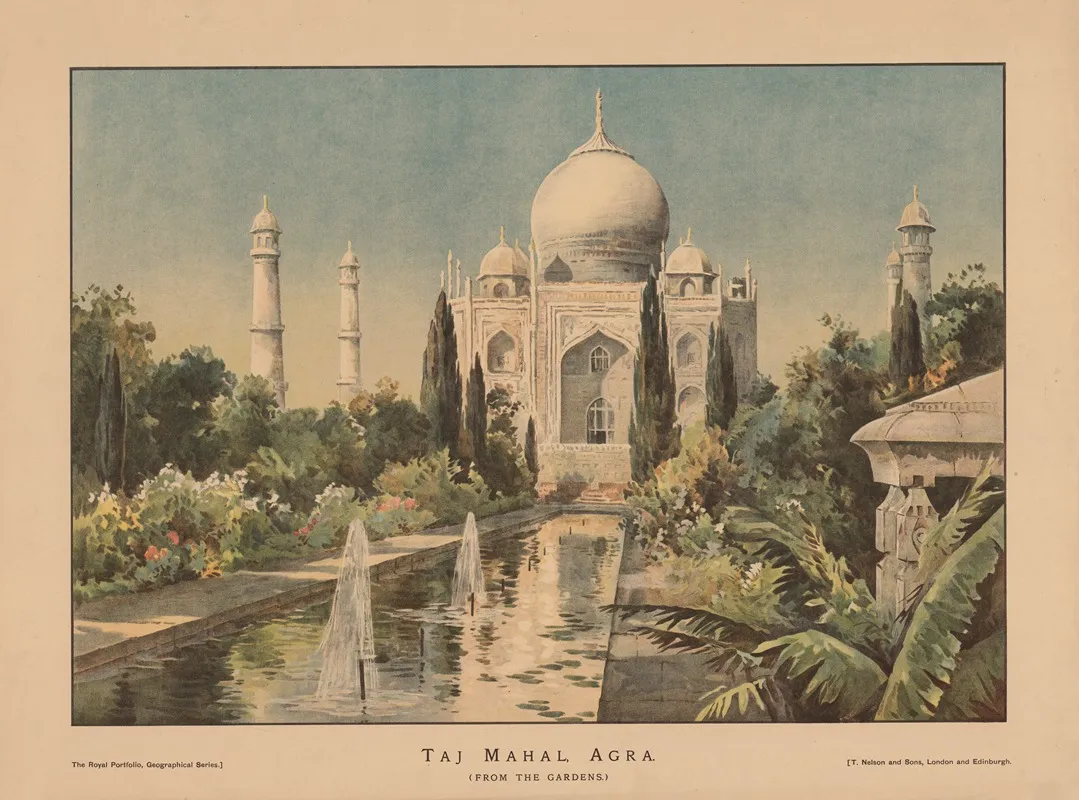 Taj Mahal Acra From The Gardens