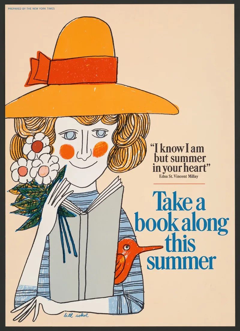 Take A Book Along This Summer 2 Wall Art by Bill Sokol - High-Resolution Digital Print