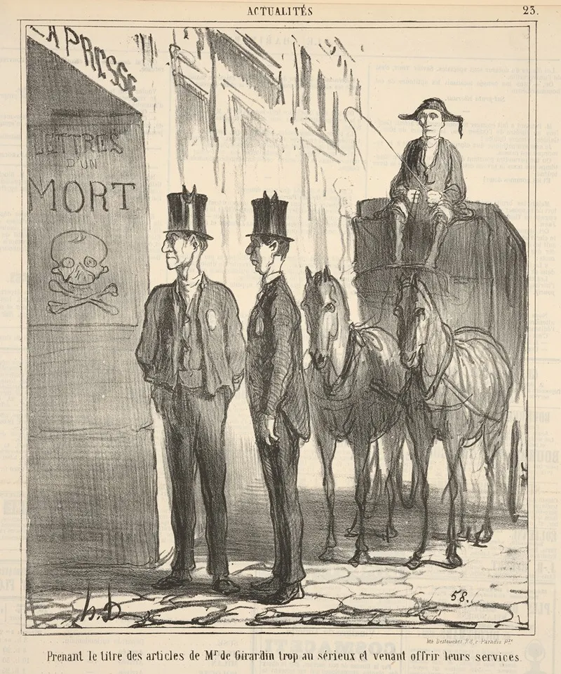 Taking The Title Of The Articles Of M De Girardin Too Seriously And Coming To Offer Their Services